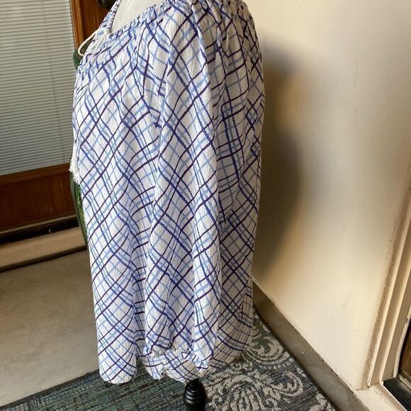 Pheasant style self tie neck blouse size med by chaps - Picture 3 of 7